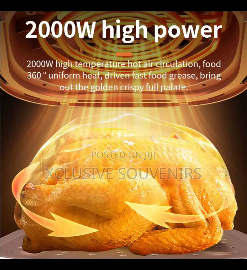 8l High Power Double Knob Design Multifunctional Healthy Air Fryer