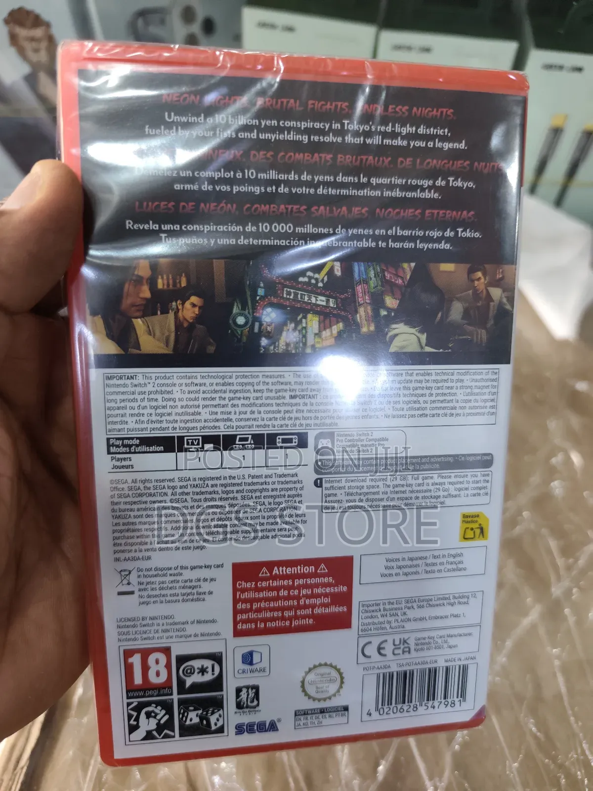 Nintendo Switch 2 Yakuza Kiwami Game