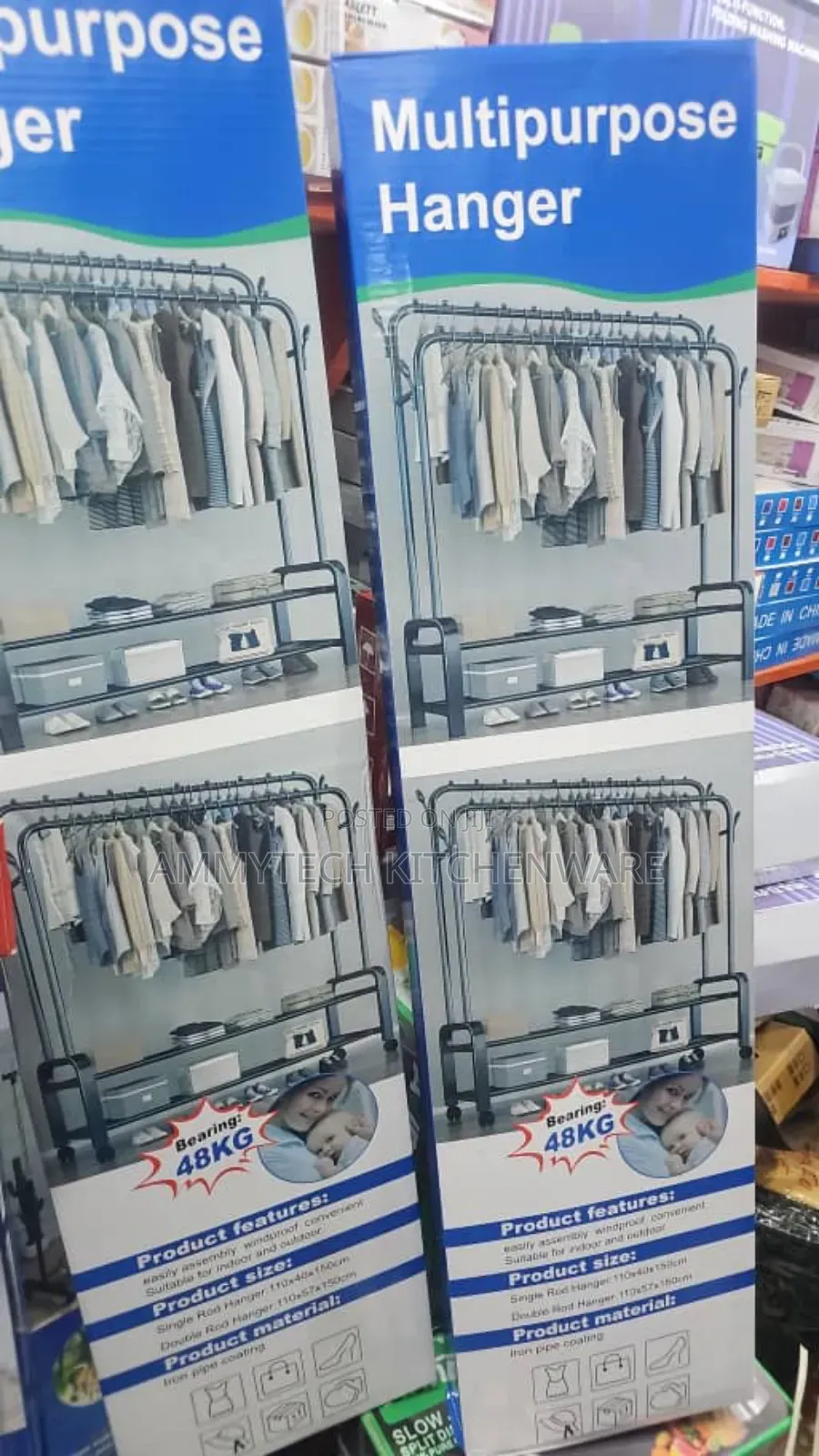 48kg Capacity Double Pole Clothes Rack/Hanger