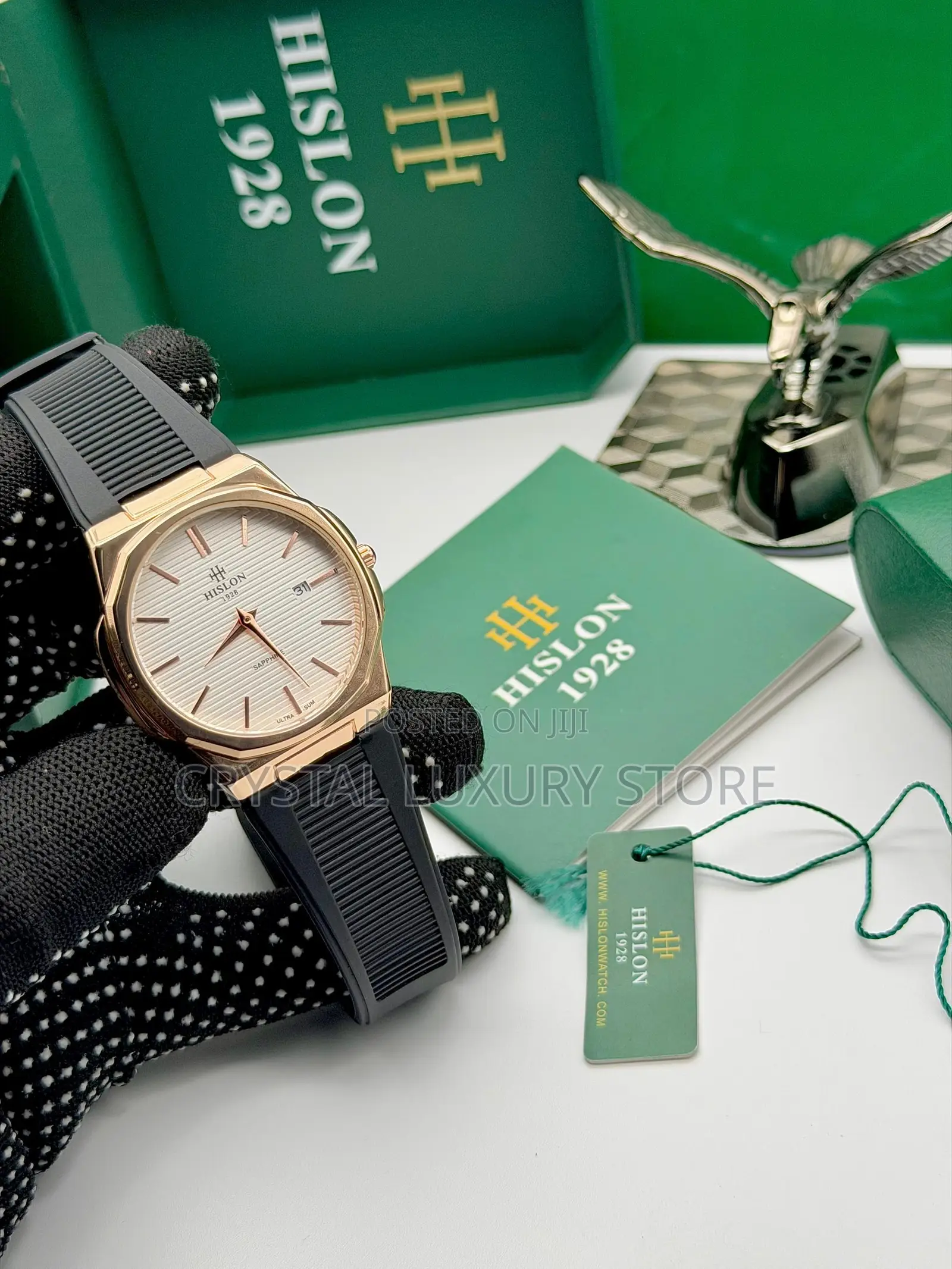 Hilson Quality Luxury Men Rubber Strap Wristwatch