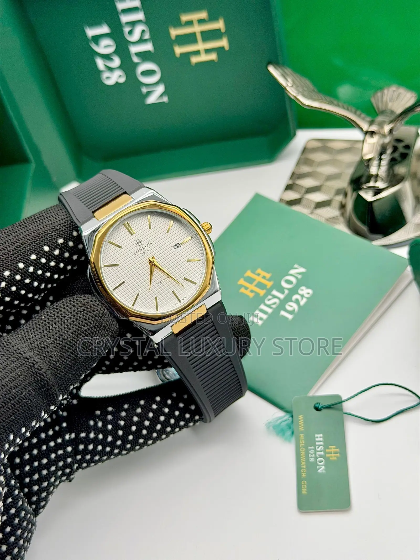 Hilson Quality Luxury Men Rubber Strap Wristwatch
