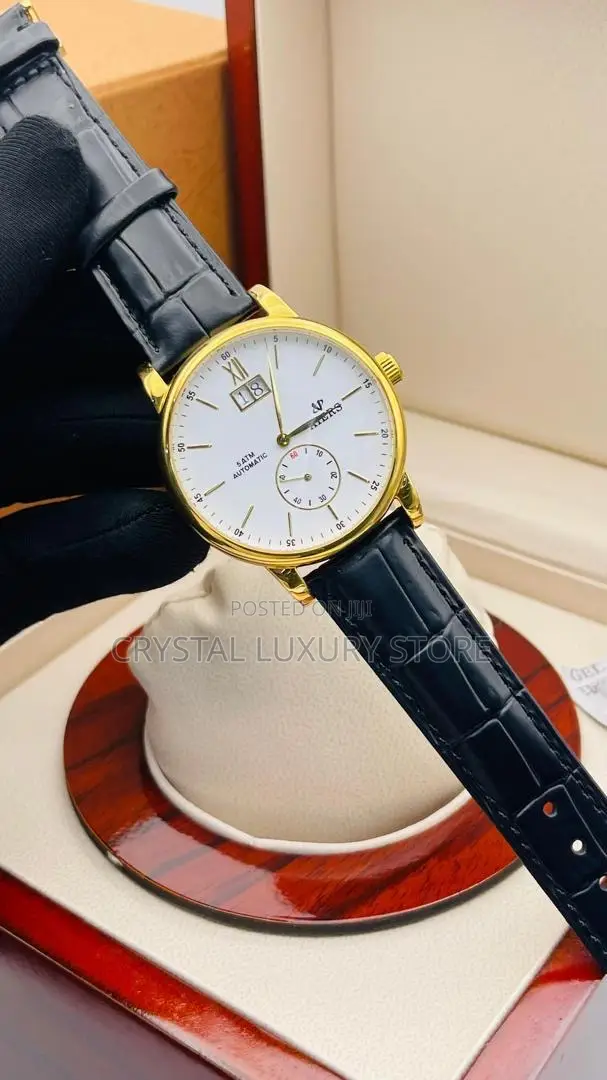 Aiers Quality Luxury Men Genuine Leather Wristwatch