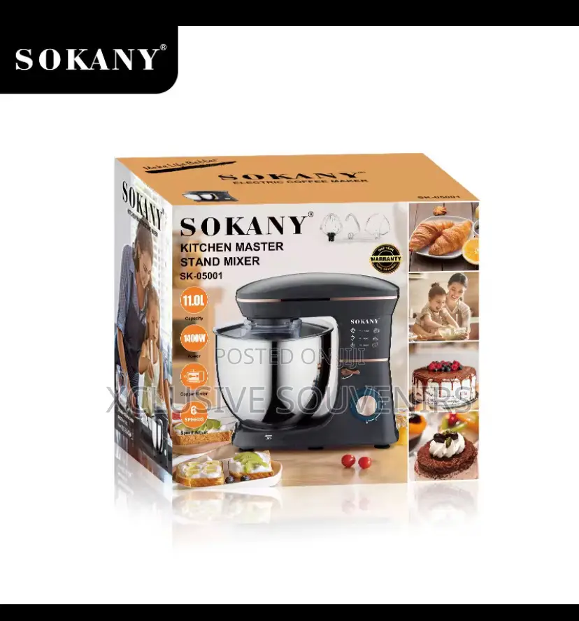 11l Sokany Fully Automatic Commercial Stand Mixer