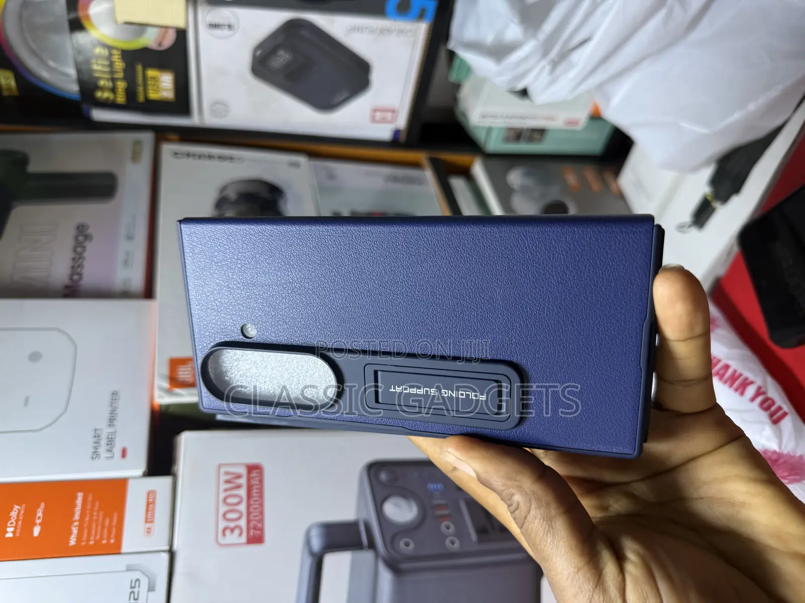 Carbon Fiber Leather Case With Kickstand for Samsung Galaxy Z Trifold