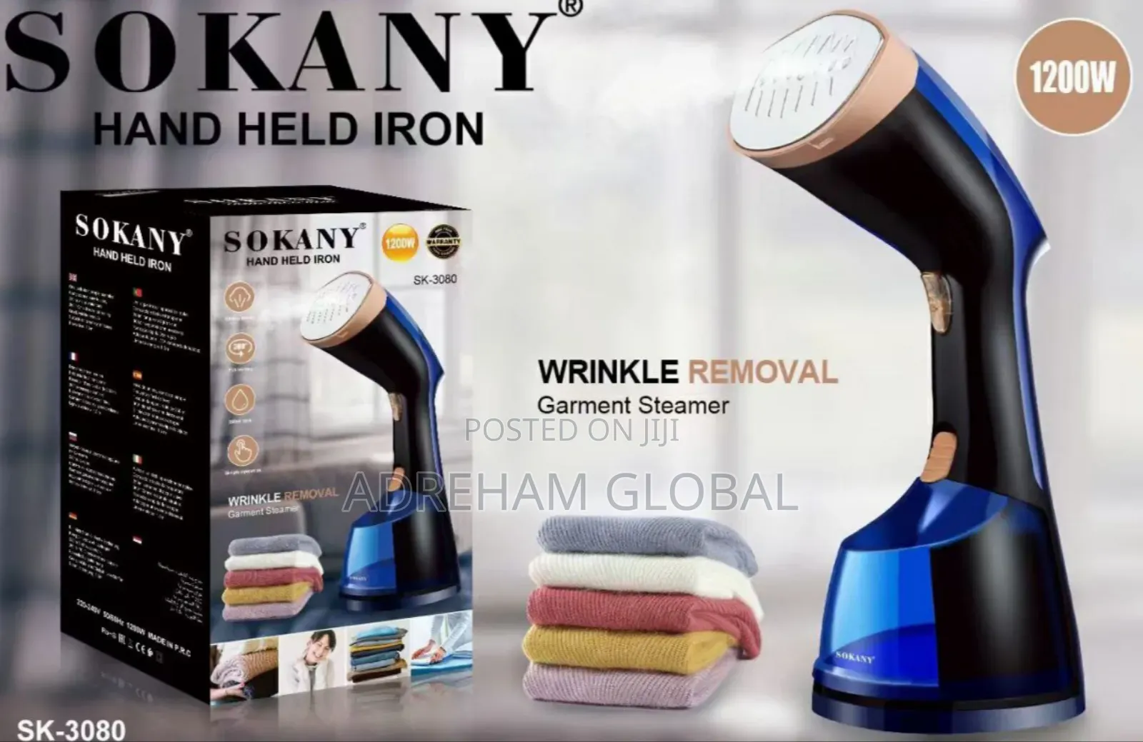 3080 Sokany Garment Steamer