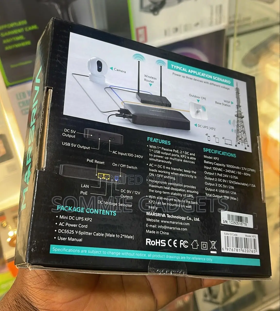 Smart Mini Dc Ups 18watts(10000mah)Router