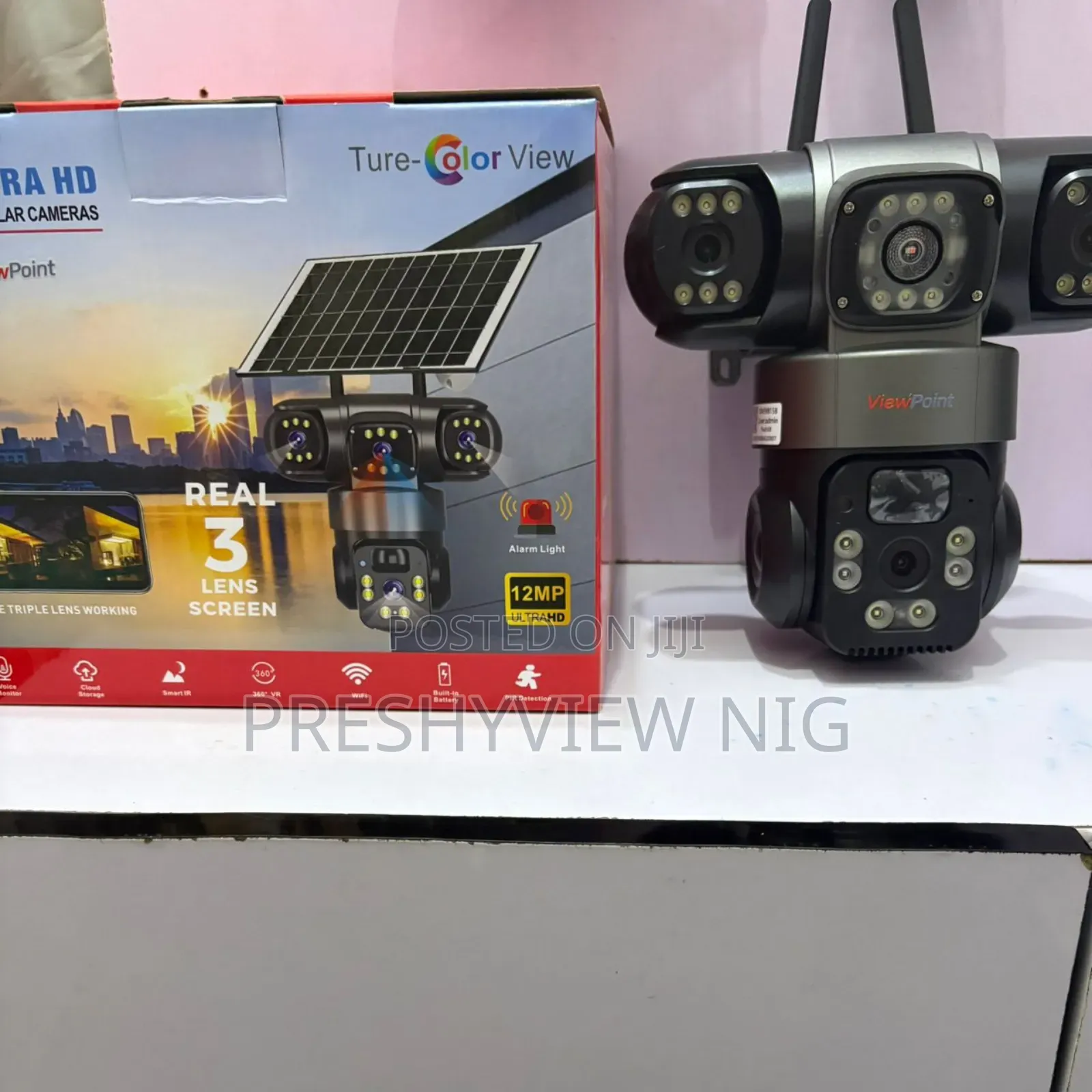 Triple Lens CCTV Security Camera Sim Enabled