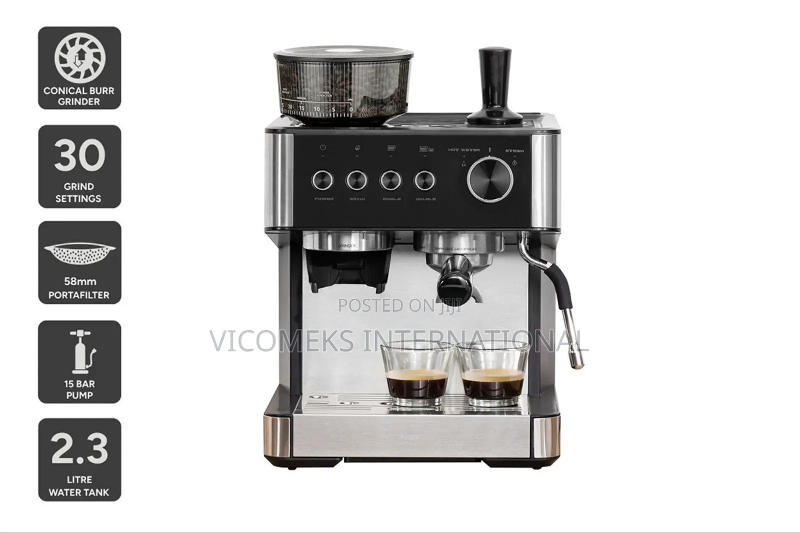 Kogan Espresso Barista Coffee Machine With Grinder -