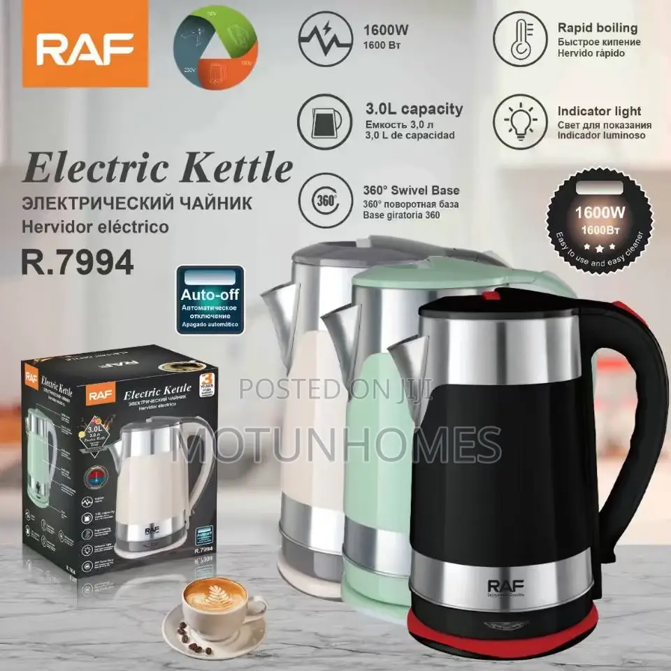 Raf 3l Electric Water Heater Kettle Coffee 1600w