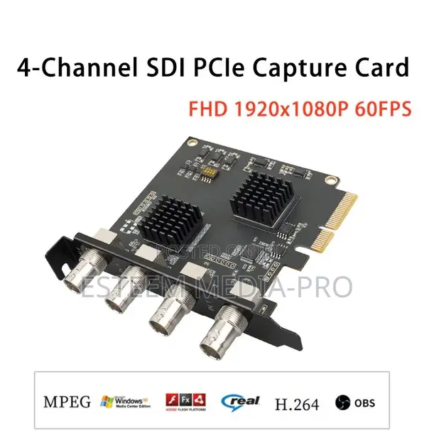 Acasis 4 Sdi Input 1080p 60fps 4 Channel Pcie Video Capture Card