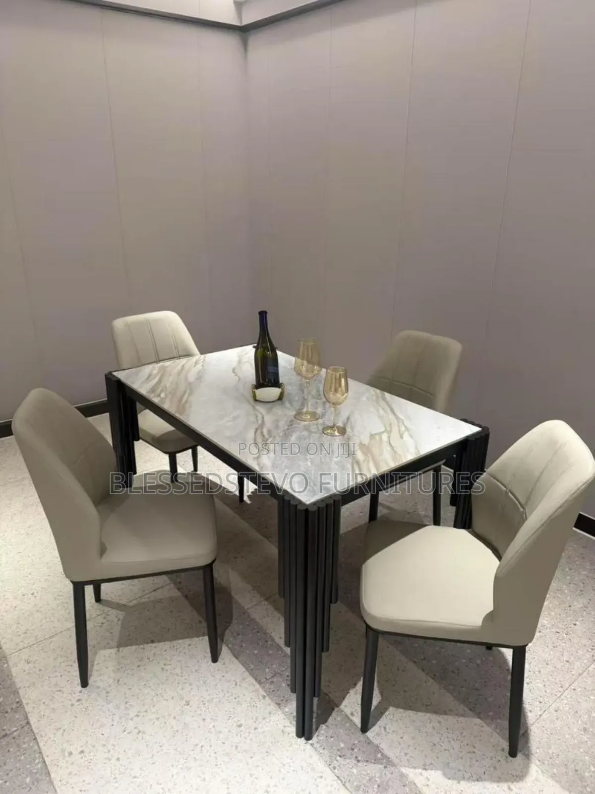 Cream Dining Table With 4 Chairs