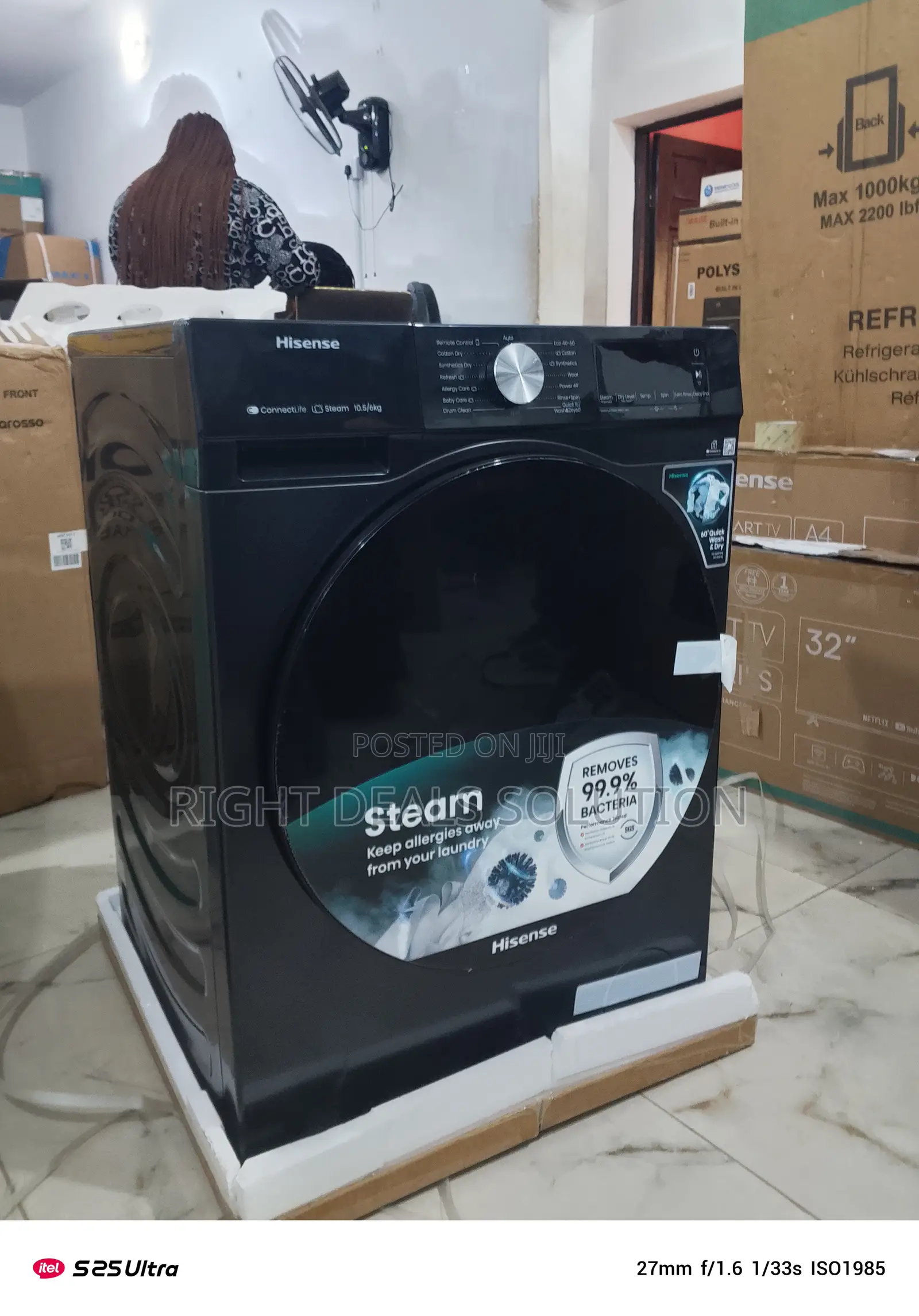 Hisense 10.5kg/7kg Washer-Dryer Combo With Steam Cure