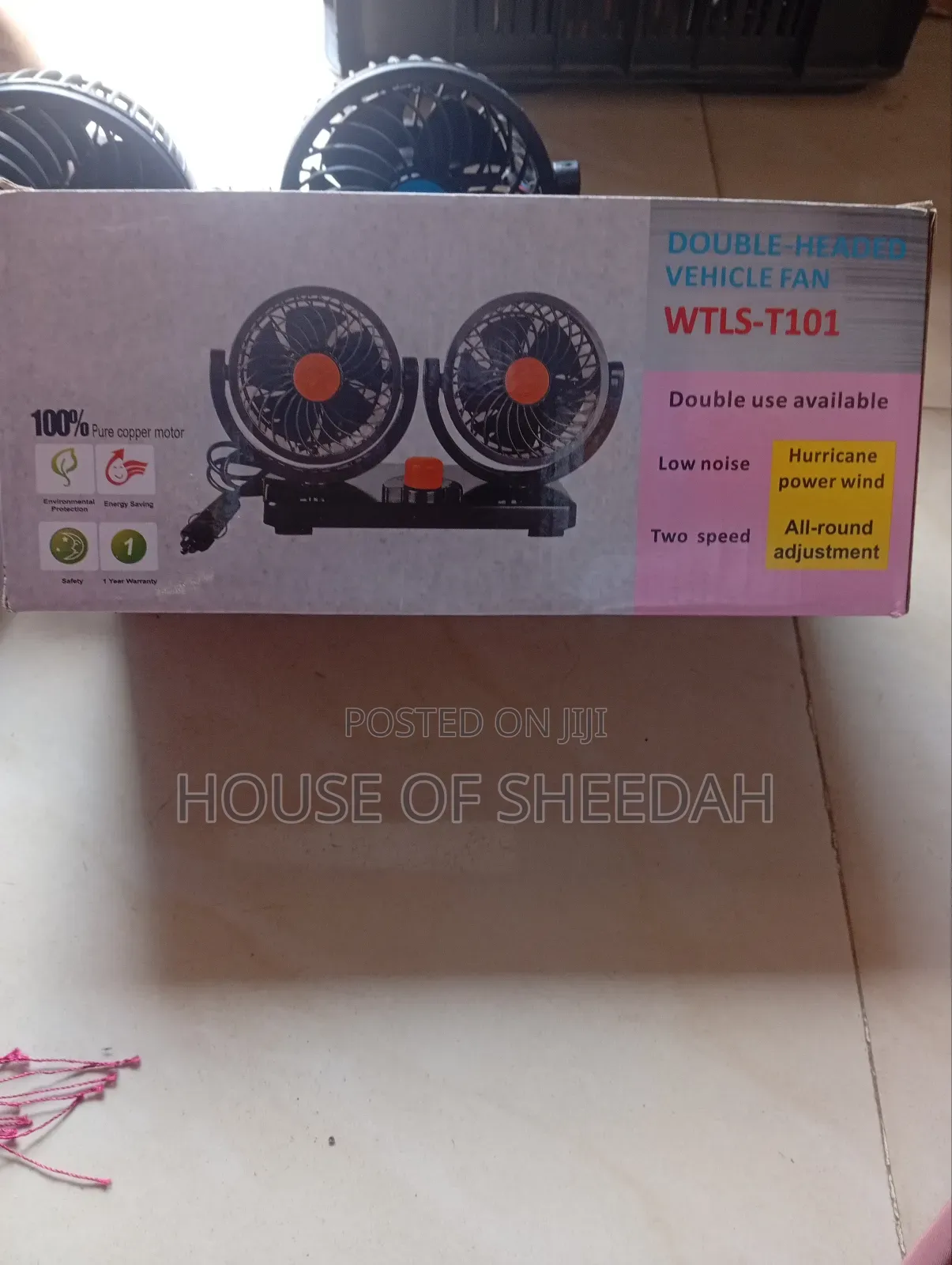 Dual-Head Car Cooling Fan