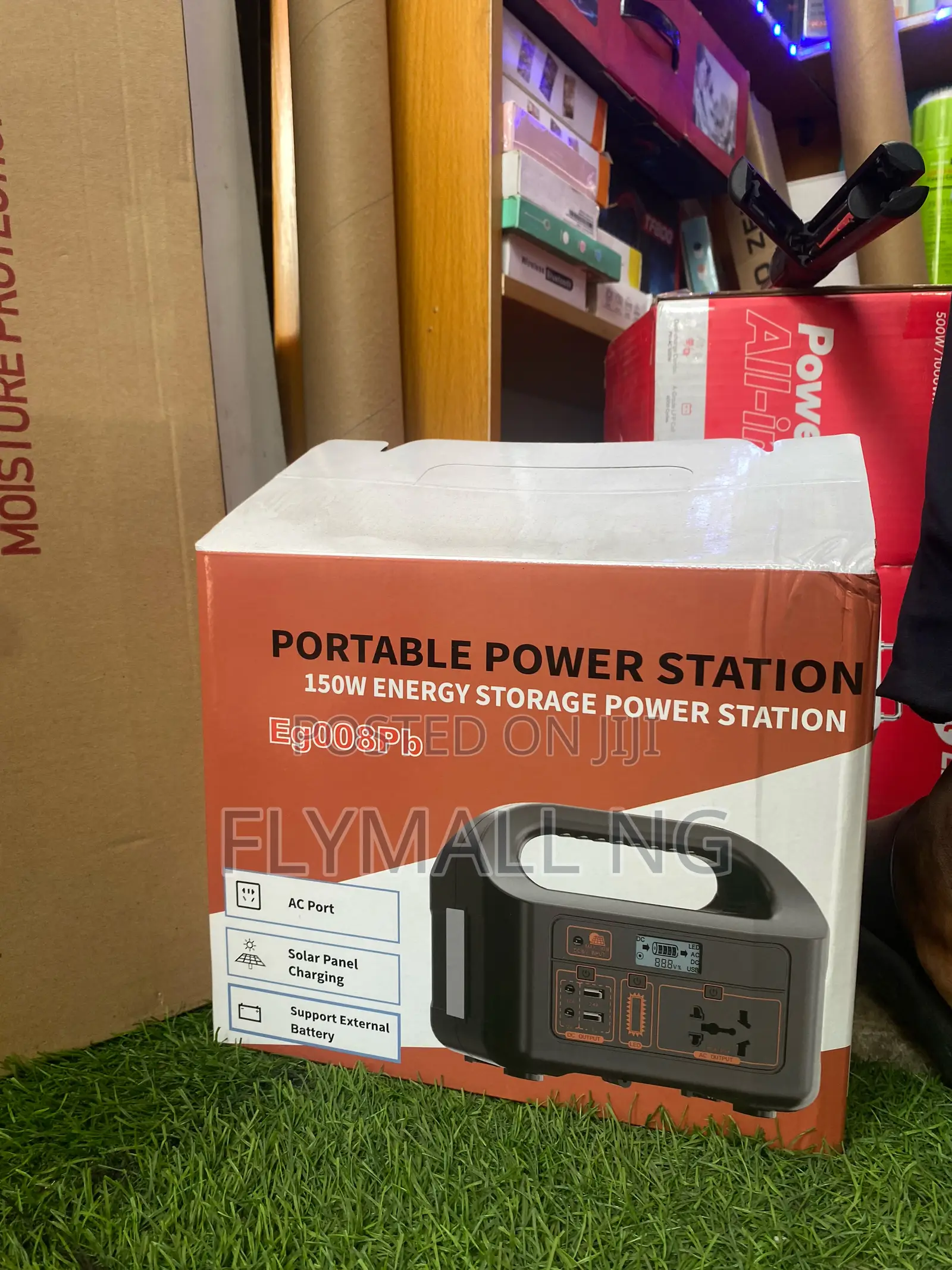Portable 150w Solar Generator Power Station With Bulb + Solar Panel