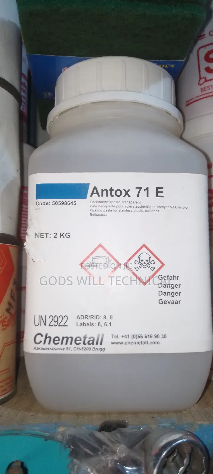 Stainless Pickling Paste/Cleaning Chemical (Antox 71 E)