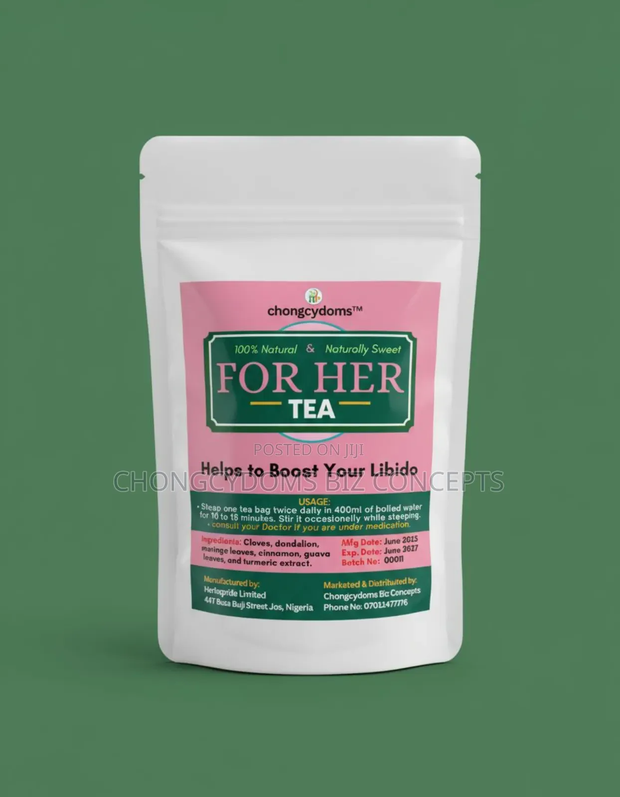 Chongcydoms for Her Tea – Powerful Natural Female Libido Booster