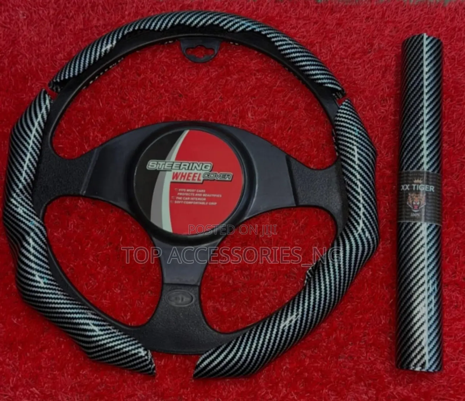 3 PCS Carbon Fiber Steering Grip