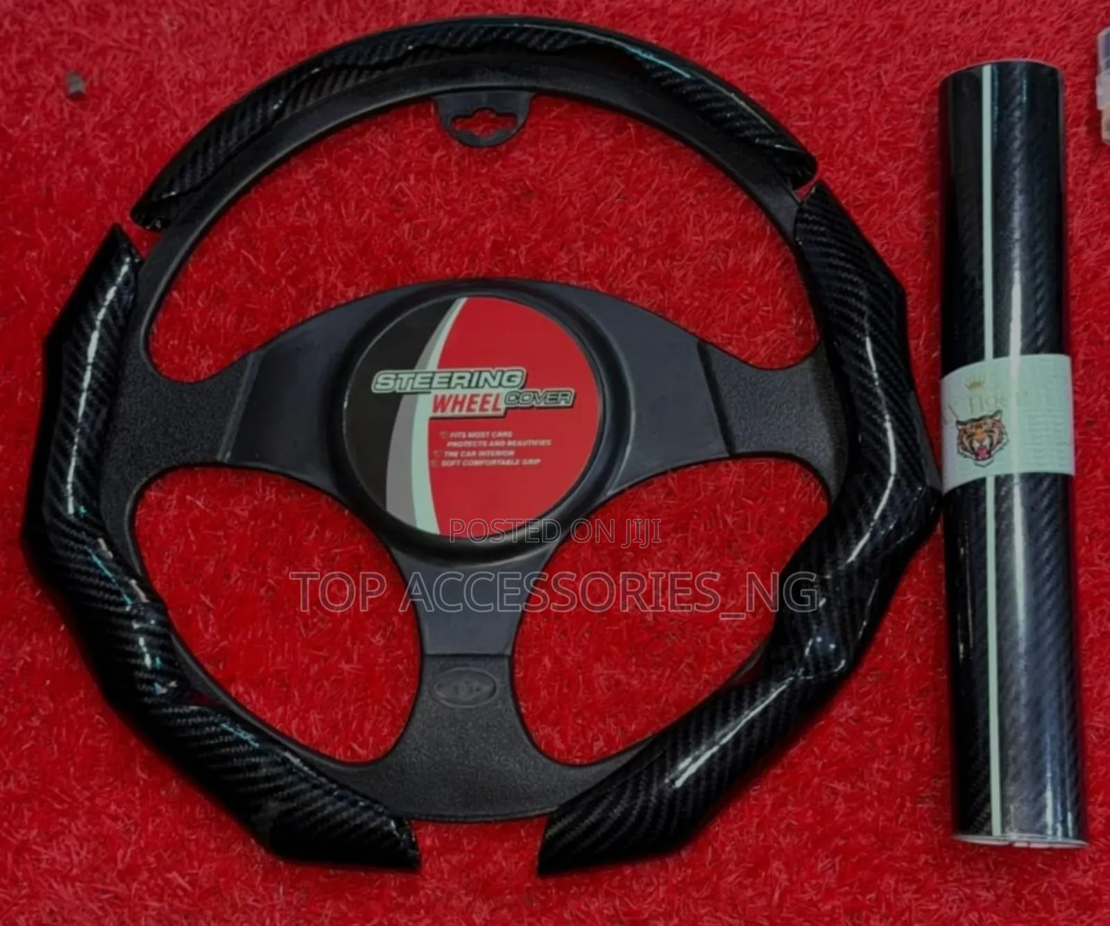 3 PCS Carbon Fiber Steering Grip