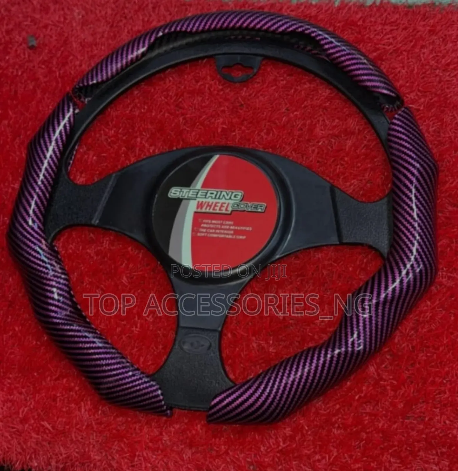3 PCS Carbon Fiber Steering Grip
