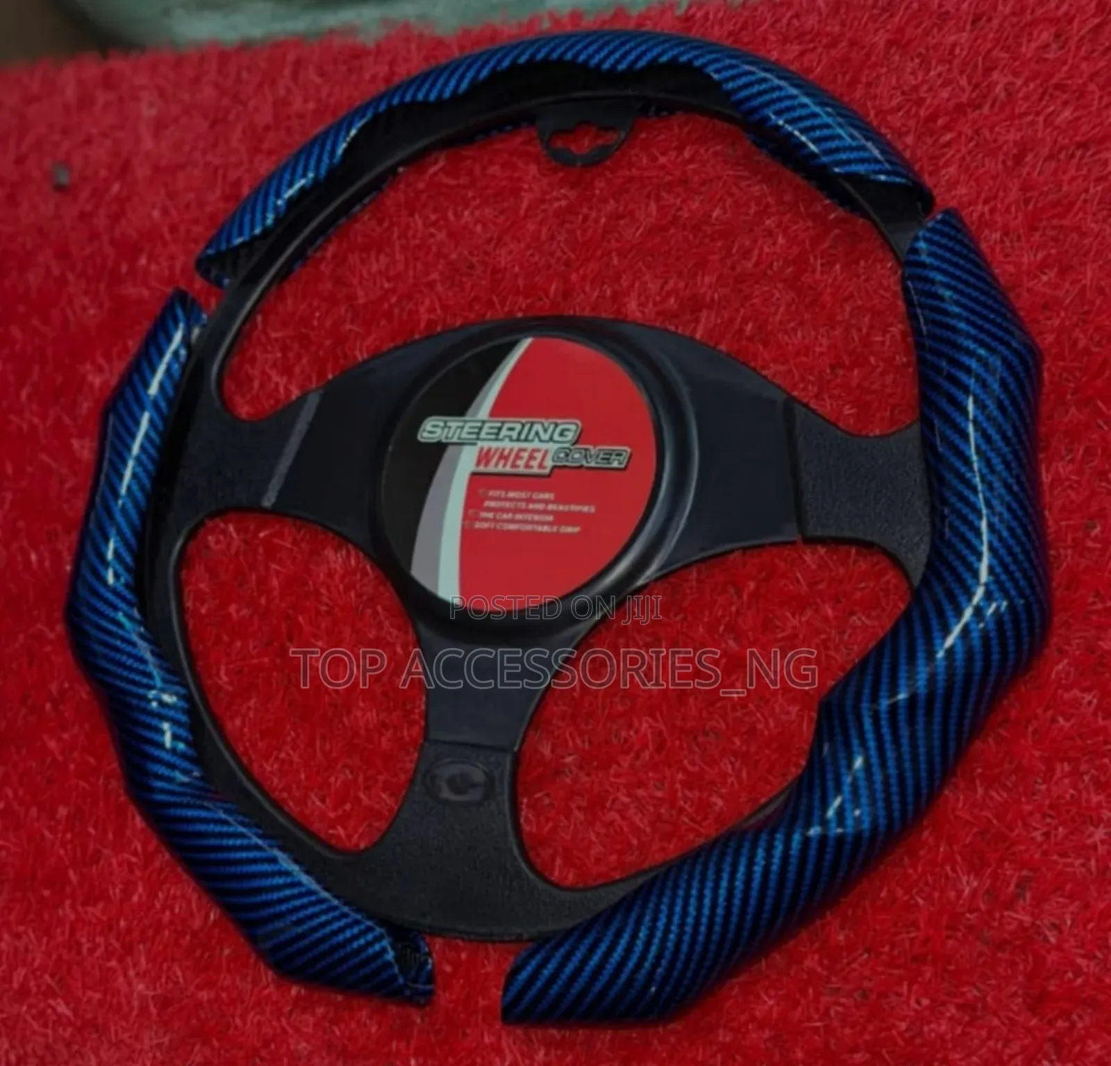 3 PCS Carbon Fiber Steering Grip