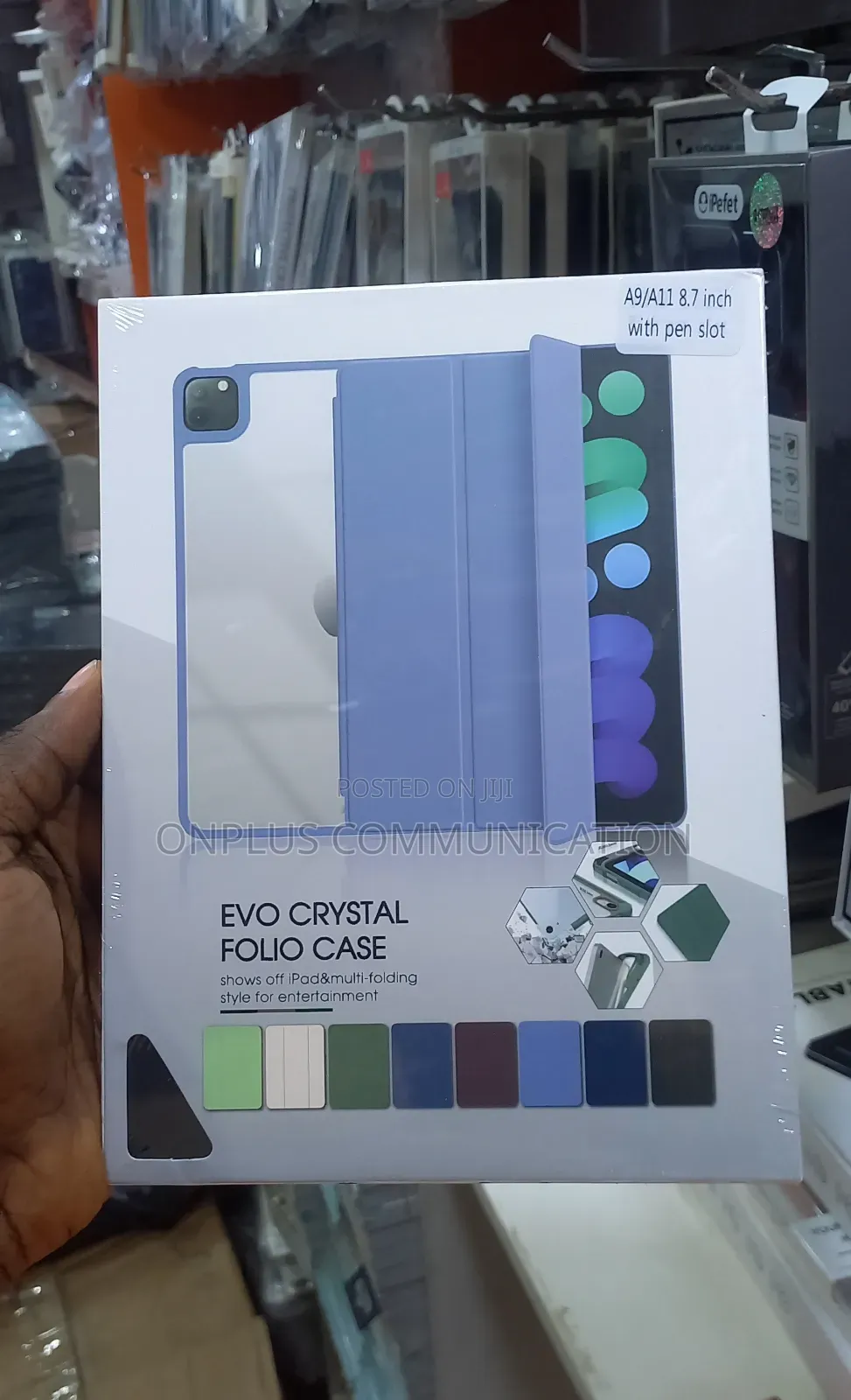 Evo Crystal Folio Case for Samsung Galaxy Tab A9/A11 (8.7 Inch).