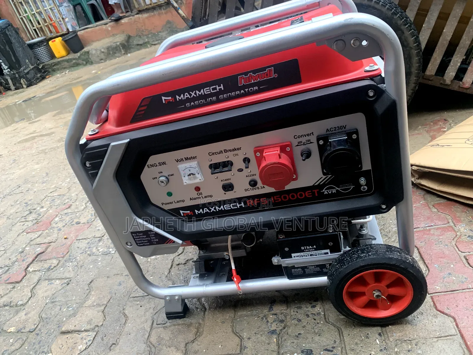 Maxmech RFS-17000e Durable Gasoline Generator With Circuit Breaker