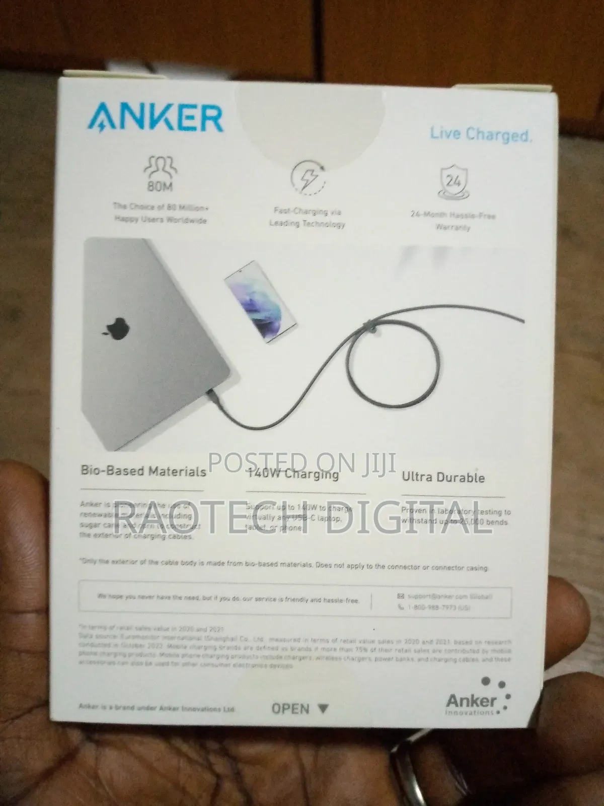 140w Anker 544 Usb -C to Usb -C Cable