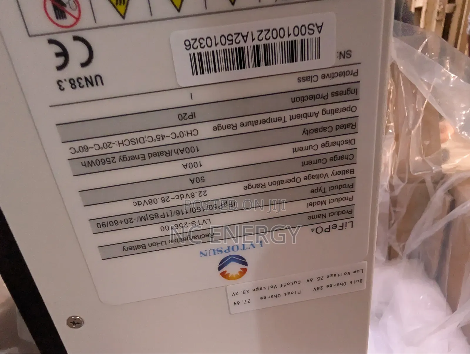 Lvtopsun 2.56kwh/25.6    5years Warranty