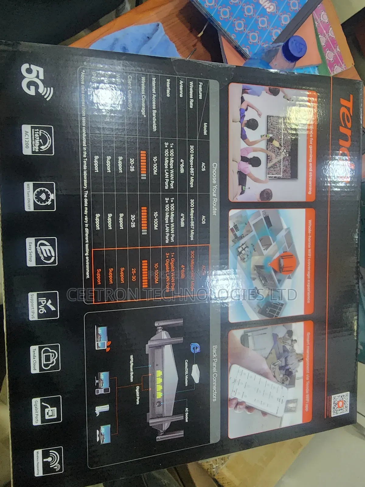 Tenda Ac10 Ac1200 Dual-Band Gigabit Wireless Router