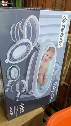 Baby Foldable Bath Tube Set