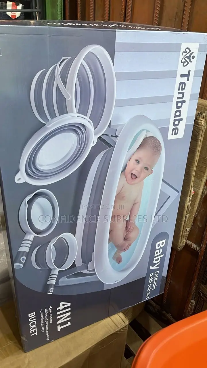 Baby Foldable Bath Tube Set