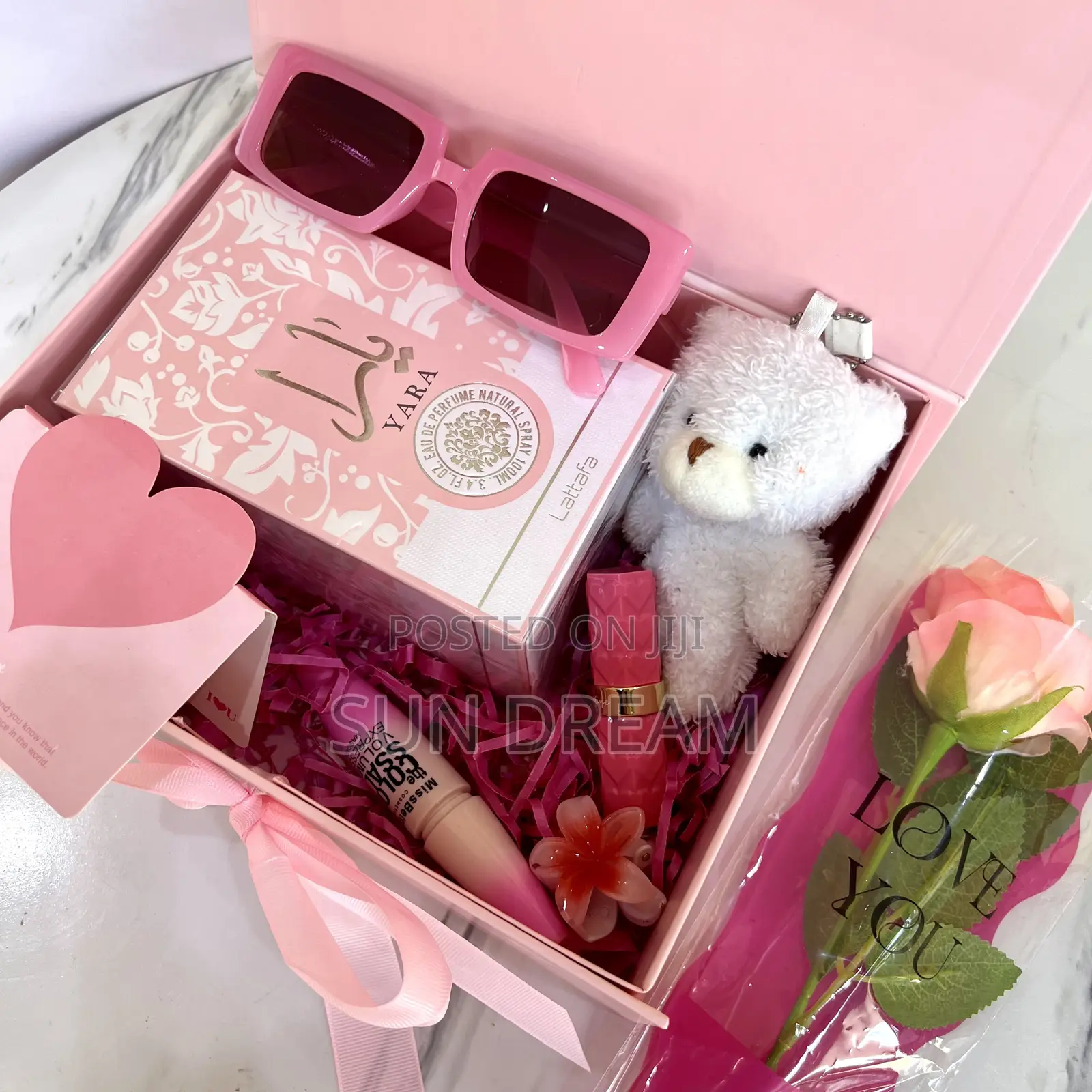 Valentines Gift Pack Pink Gift Set Birthday Box Yara Perfume