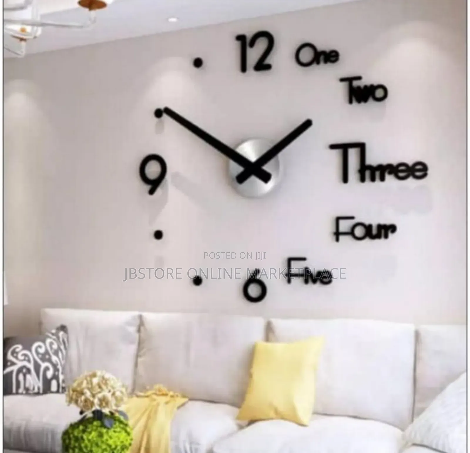 3d Wall Clock 120cm (4ft by 4ft) 47inch Biggest Size