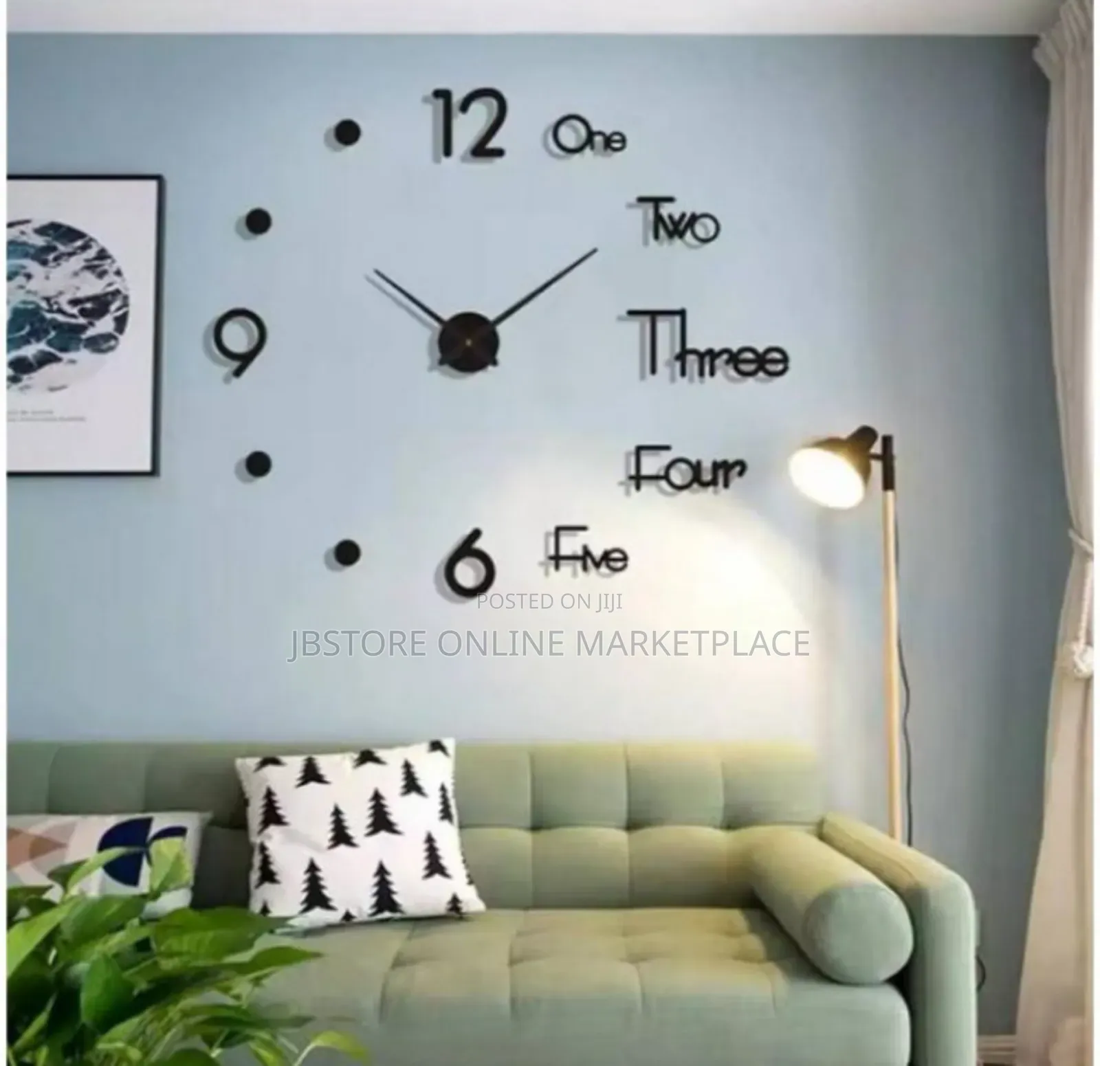 3d Wall Clock 120cm (4ft by 4ft) 47inch Biggest Size