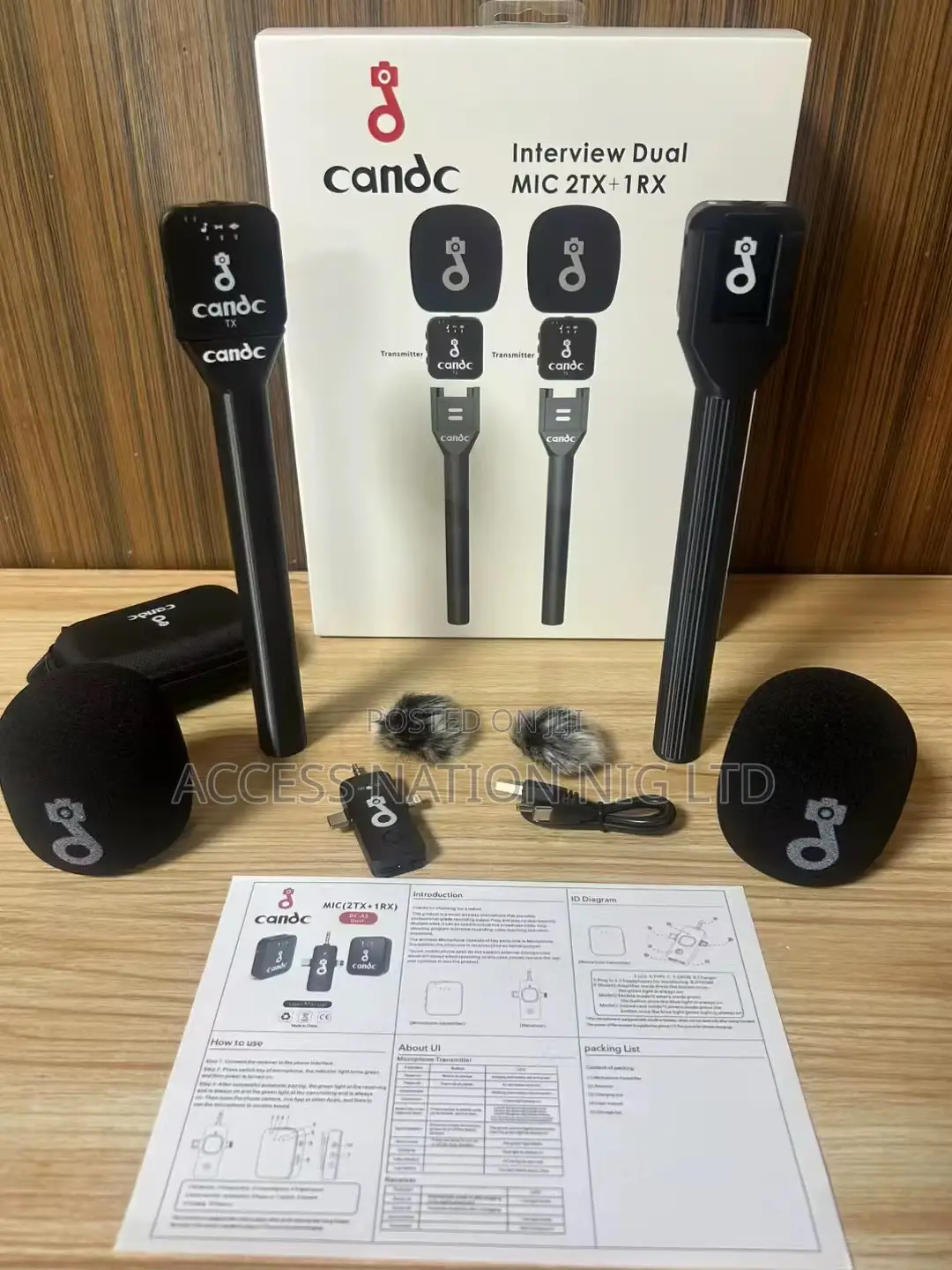 Wireless Microphone Interview Stick 2.4g Noise-Cancelling Wireless