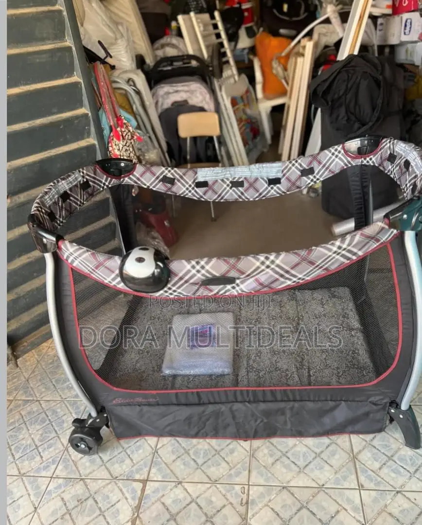 Eddie Bauer Baby Playpen With Soothing Musical Rattle and Balls