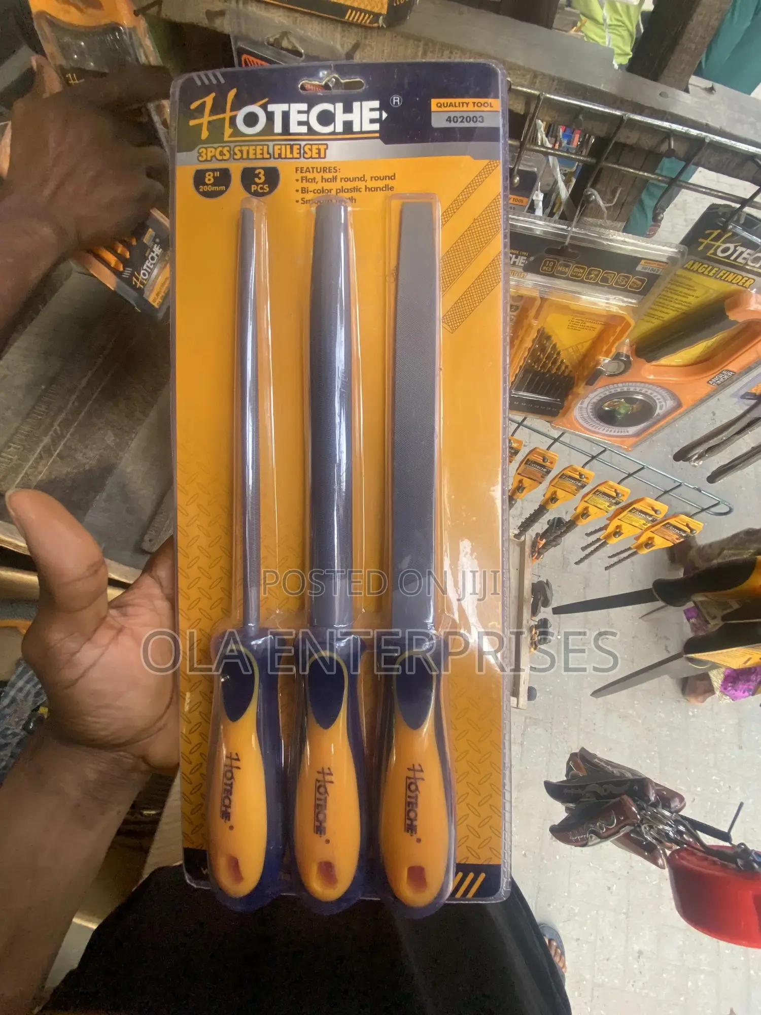 8” Hoteche 3pcs Steel File Set