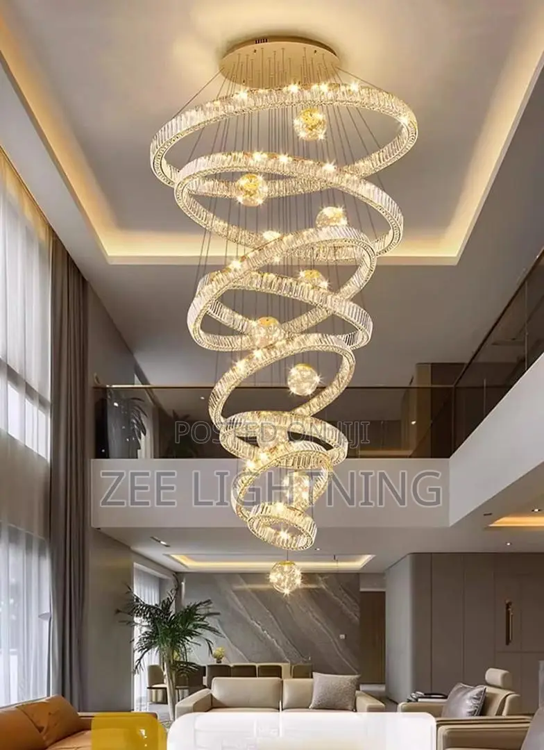 Modern 8rings Crystal Chandelier