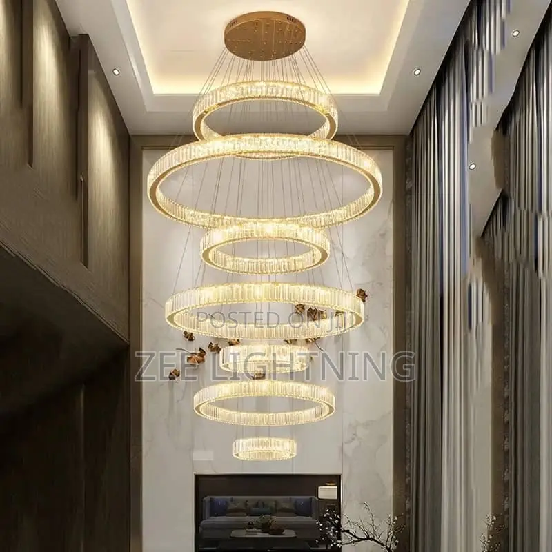 7step Crystal Void Chandelier