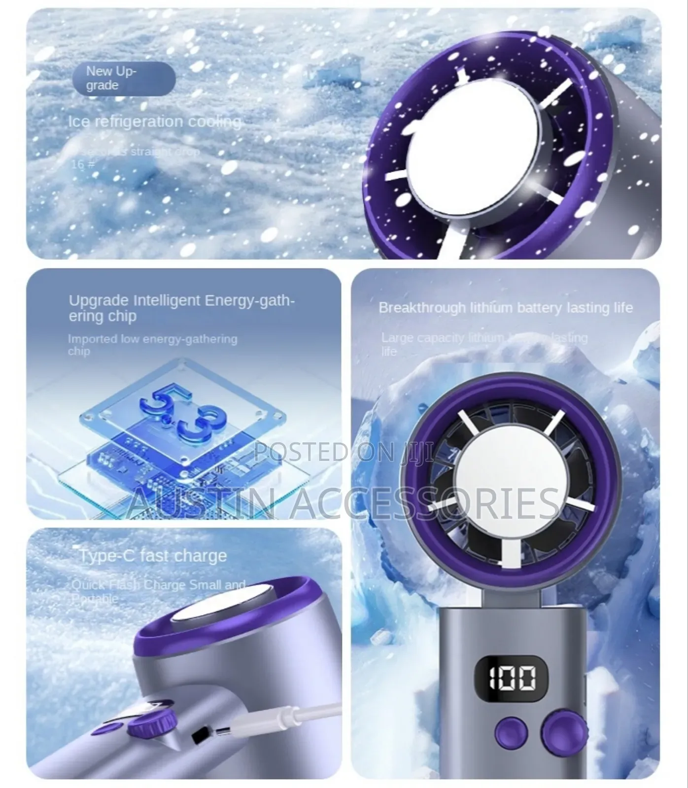 Ice Compress Hand Held Fan