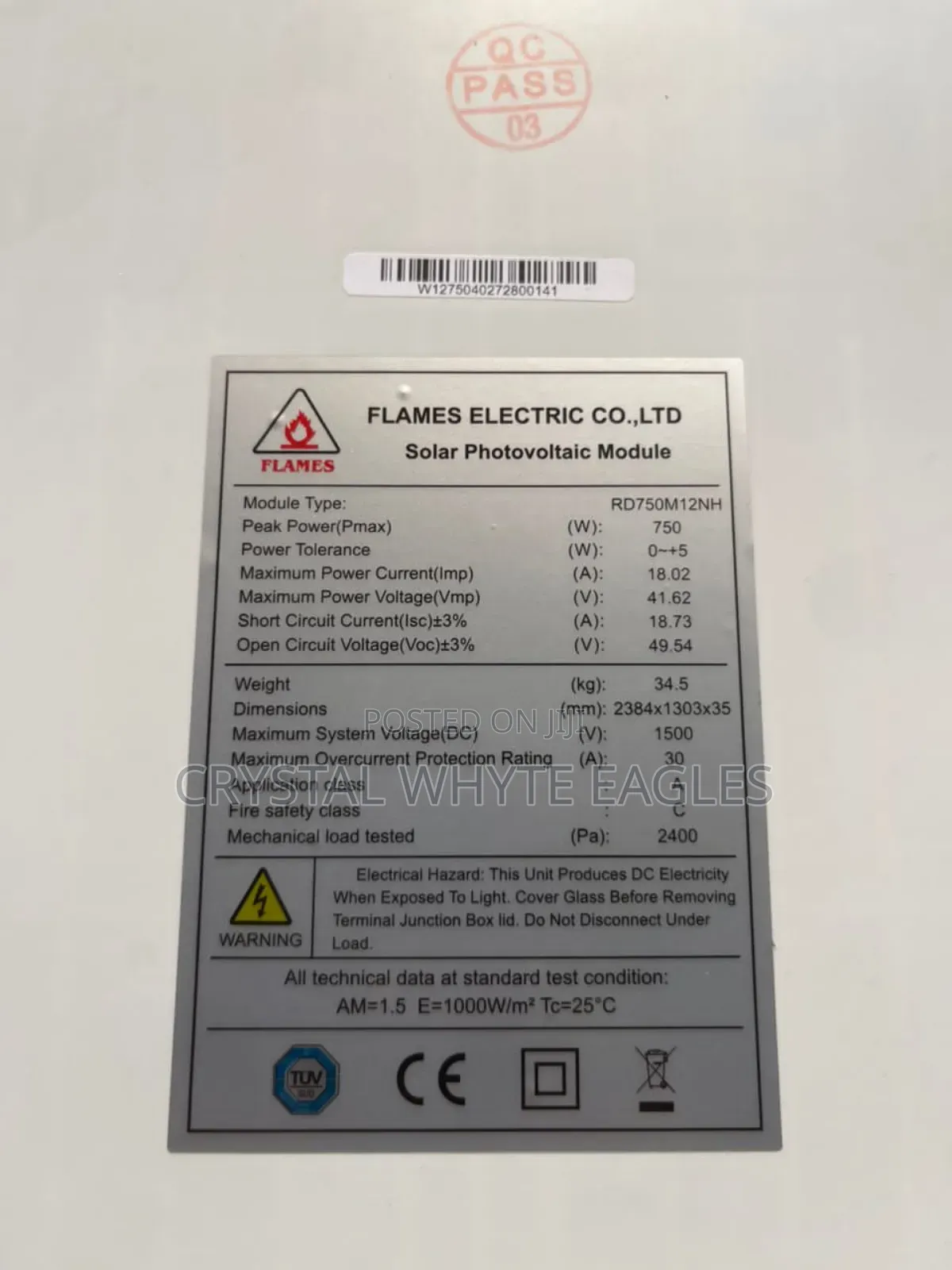750w Mono Crystalline Solar Panels