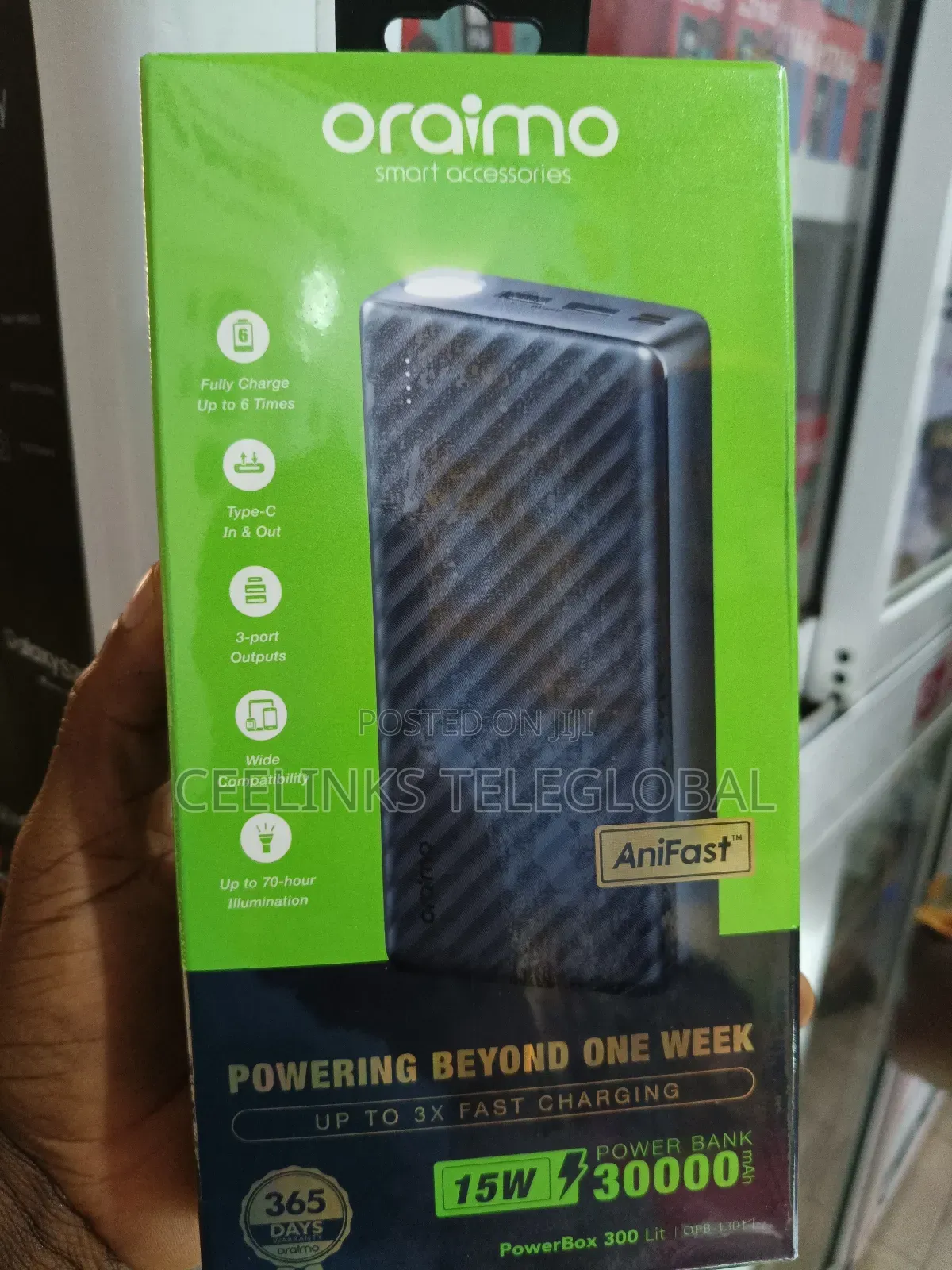 Oraimo Power Bank 
30,000mah