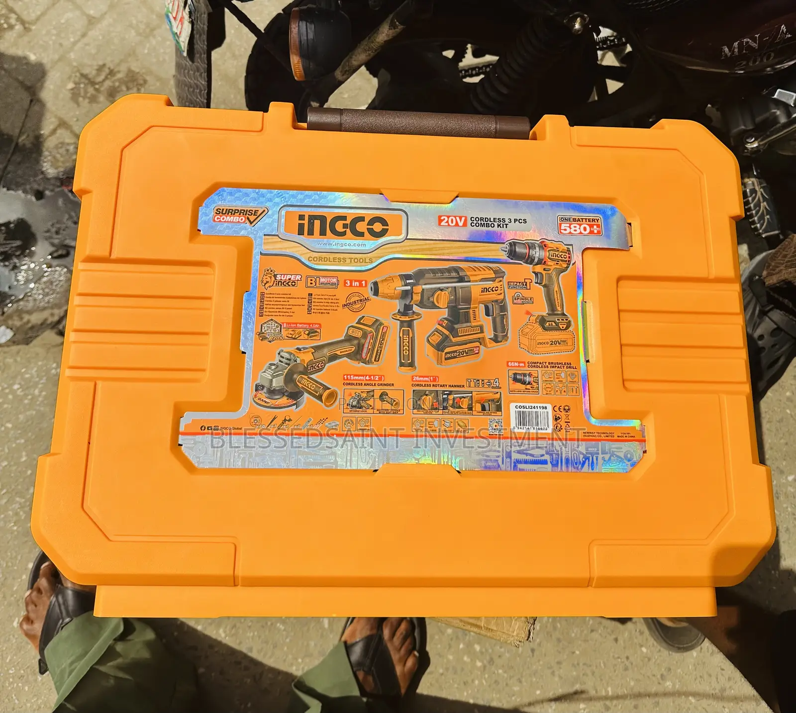 Ingco 3in1 Cordless Combo Kit Set 20volts