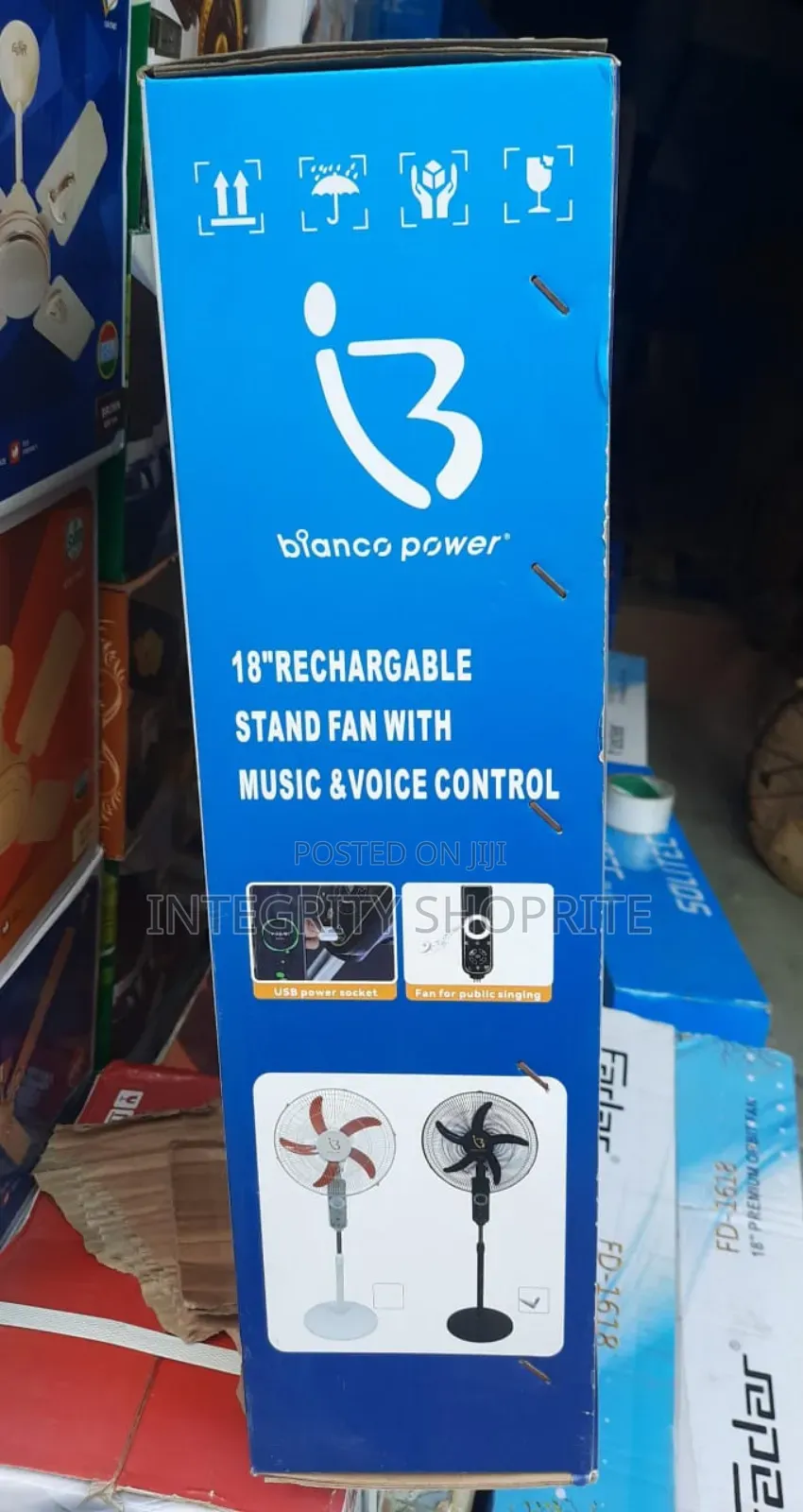 Bianco Power 18inch Rechargeable Fan