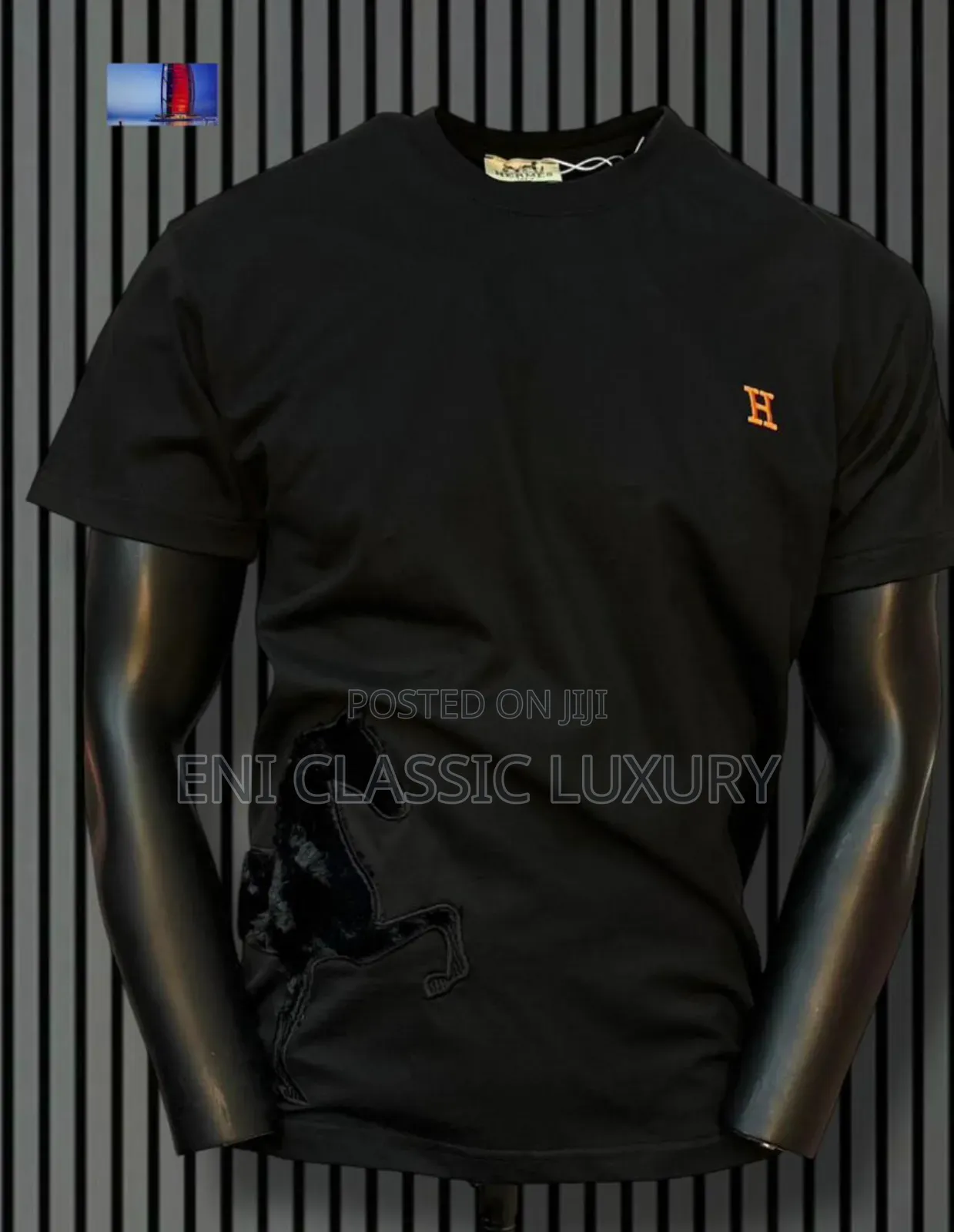 Premium Quality Luxury Men's Round Neck Hermes Collection Well Banded