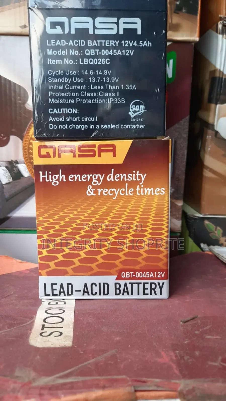 Qasa Lead Acid Battery 12v4.5ah
