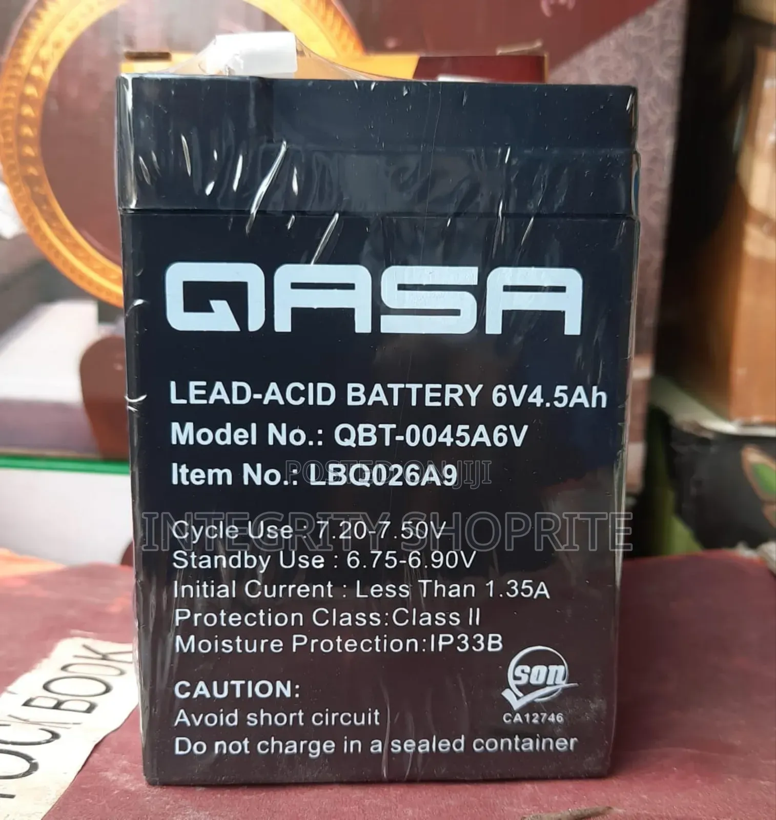 Lead Acid Battery 6v4.5ah