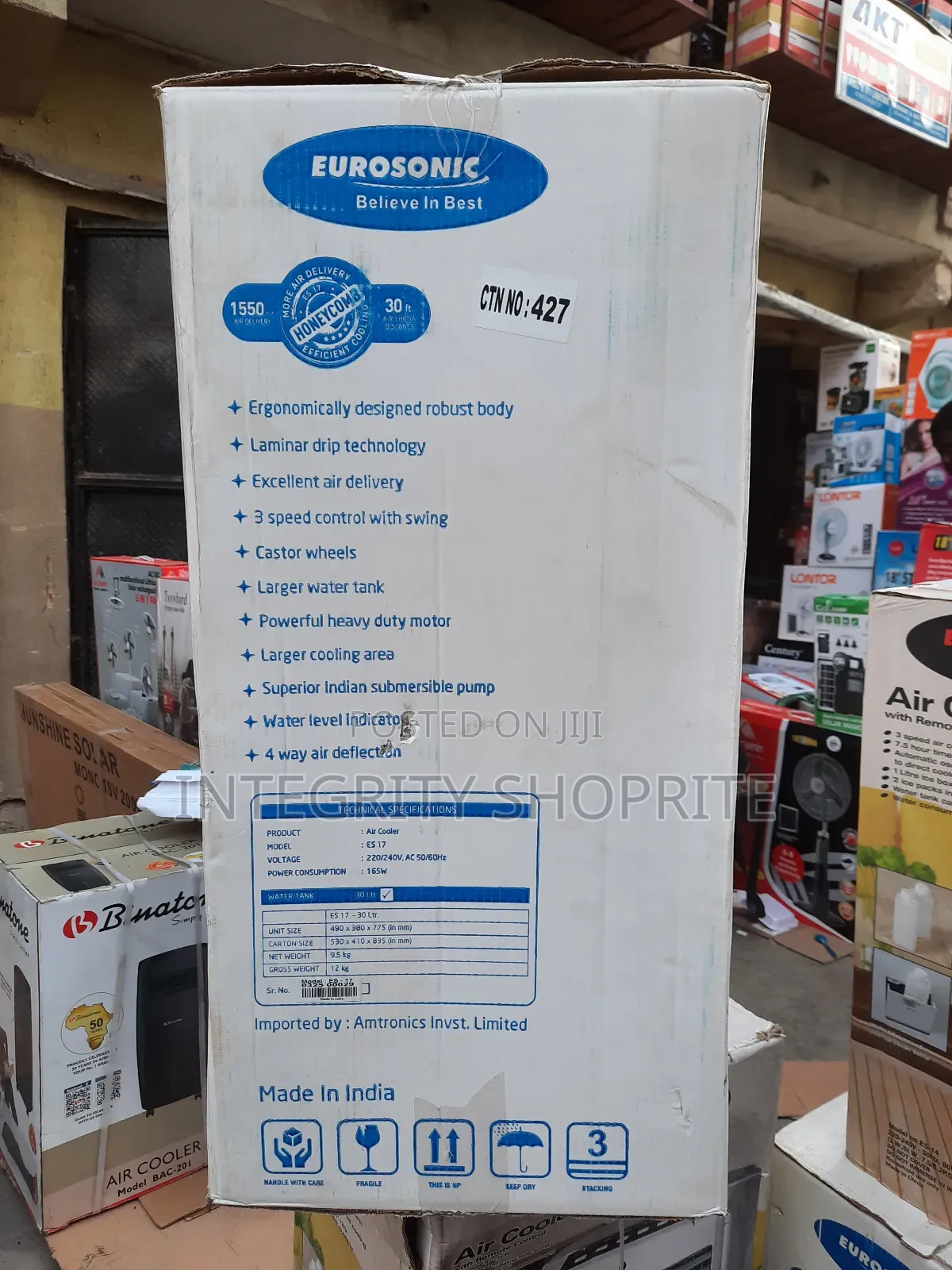 Eurosonic Electric Air Cooler Es-17
