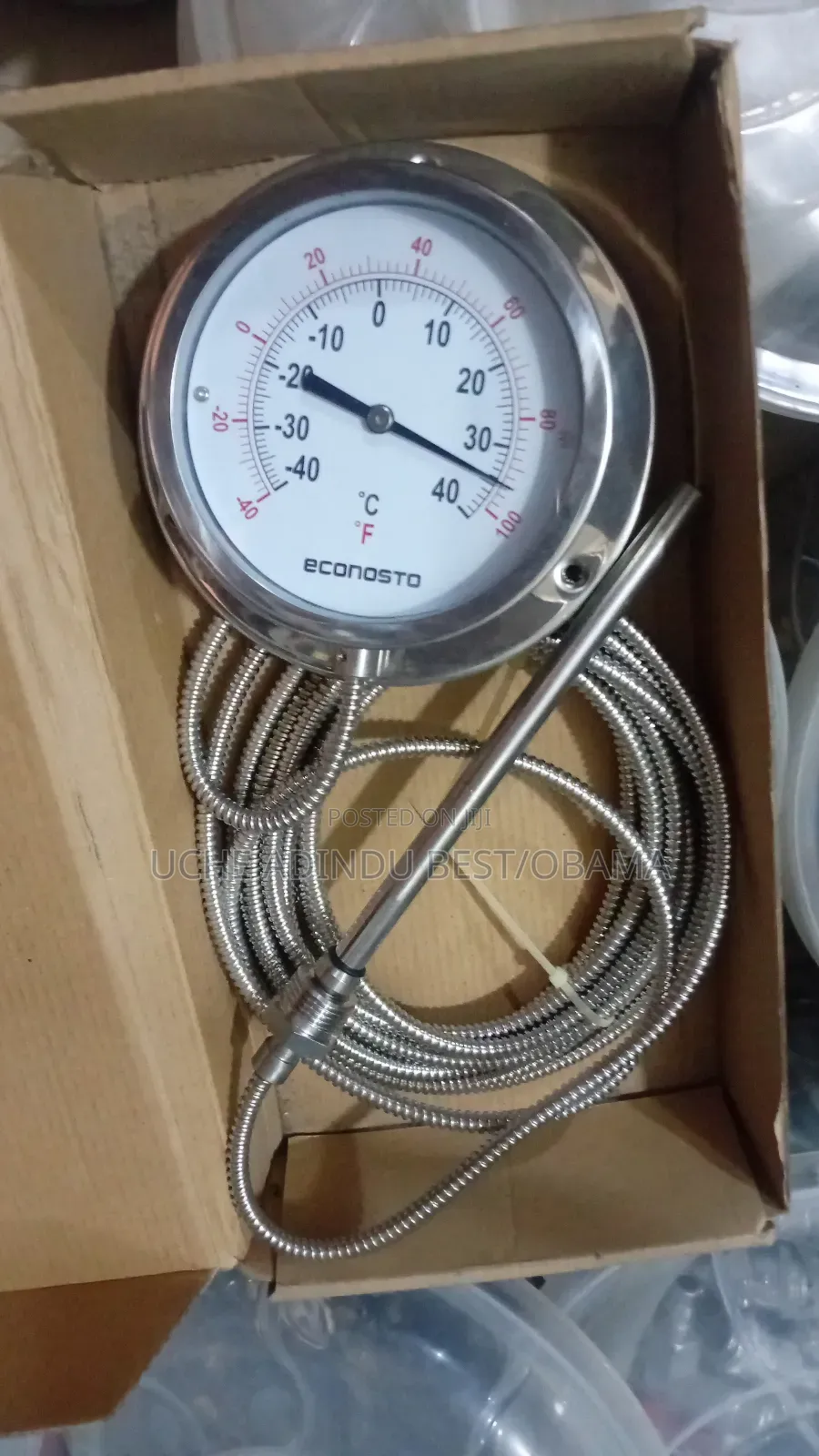 -40+40c Temperature Gauge With Capillary 4inche