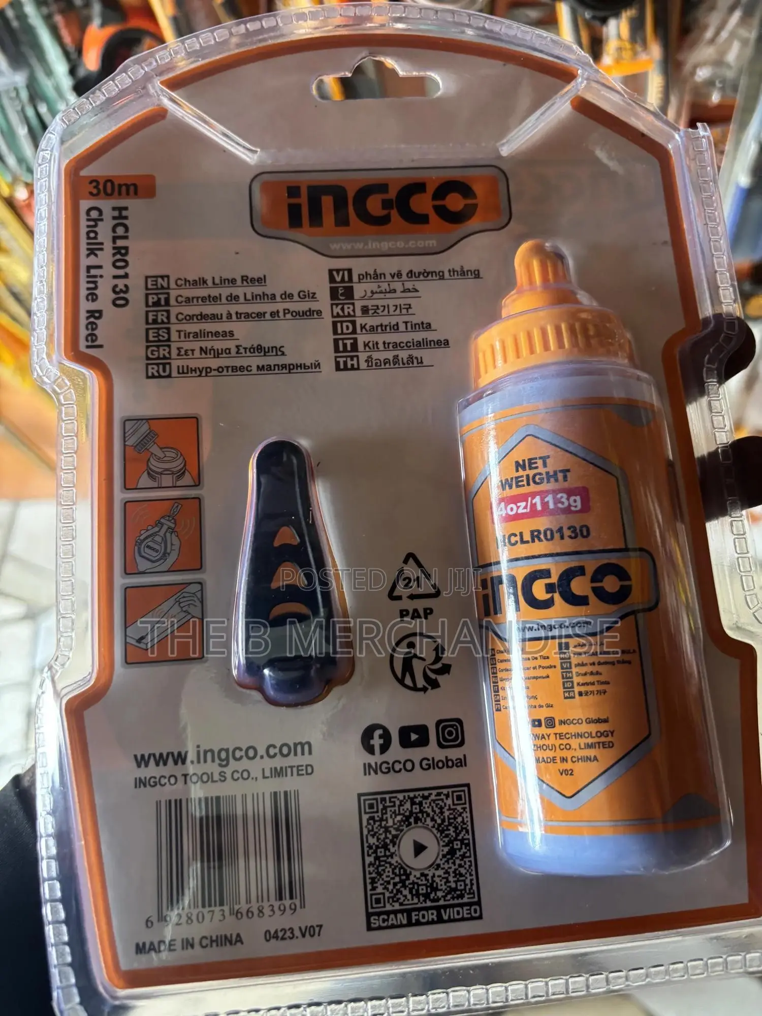 Ingco Chalk Line Reel Set